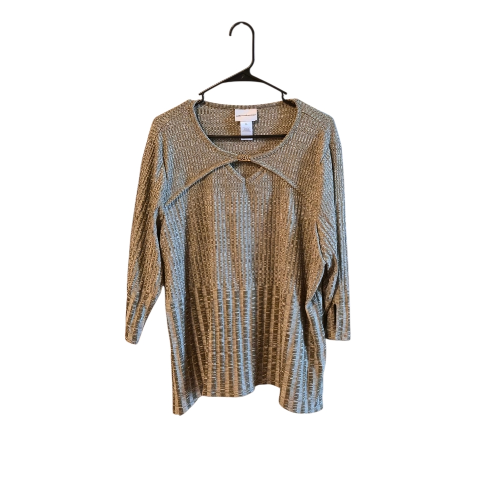 Alfred Dunner‎ Textured Tan Sweater - Picture 2 of 10